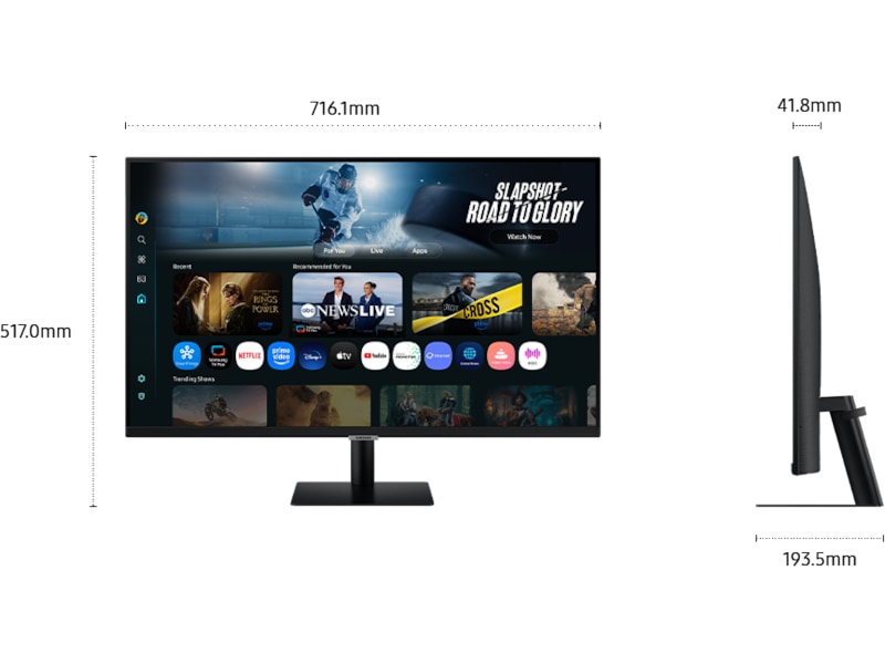 Samsung 32" smart skjerm 32FM702 Skjermer