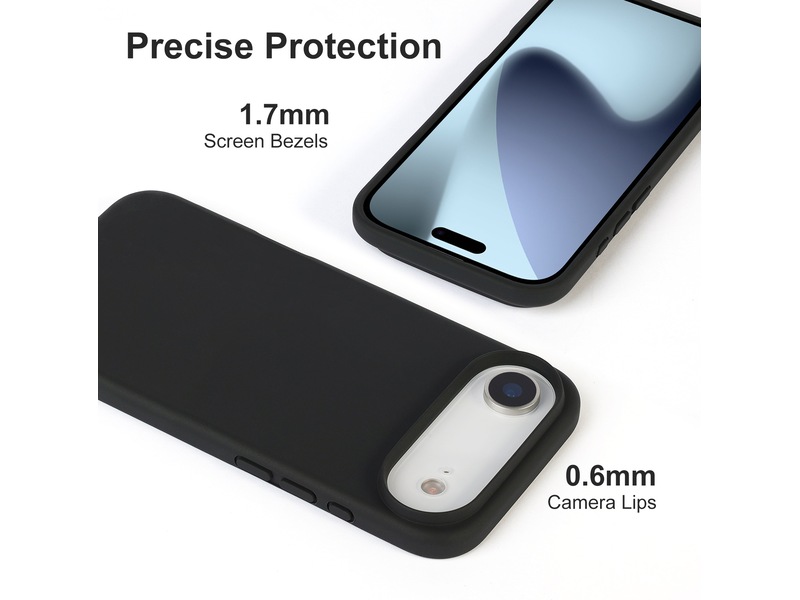 iiglo iPhone Air Magnetic Silikondeksel (sort) Deksel til mobiltelefon