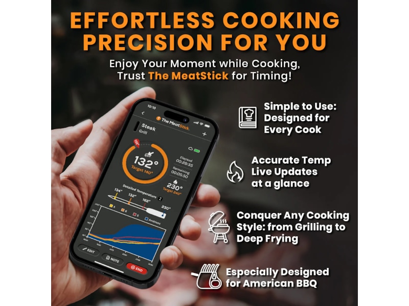 THE MEATSTICK 4X Sett trådløst steketermometer Andre kjøkkenapparater