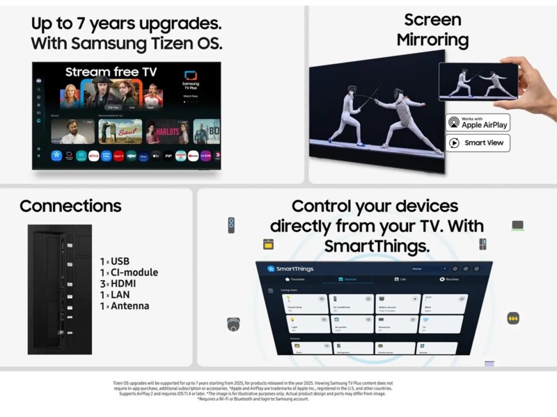 Samsung 65" Q6F QLED 4K Smart-TV (2025) 60 - 69 tommer TV