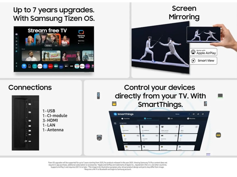 Samsung 55" Q6F QLED 4K Smart-TV (2025) 50 - 59 tommer TV