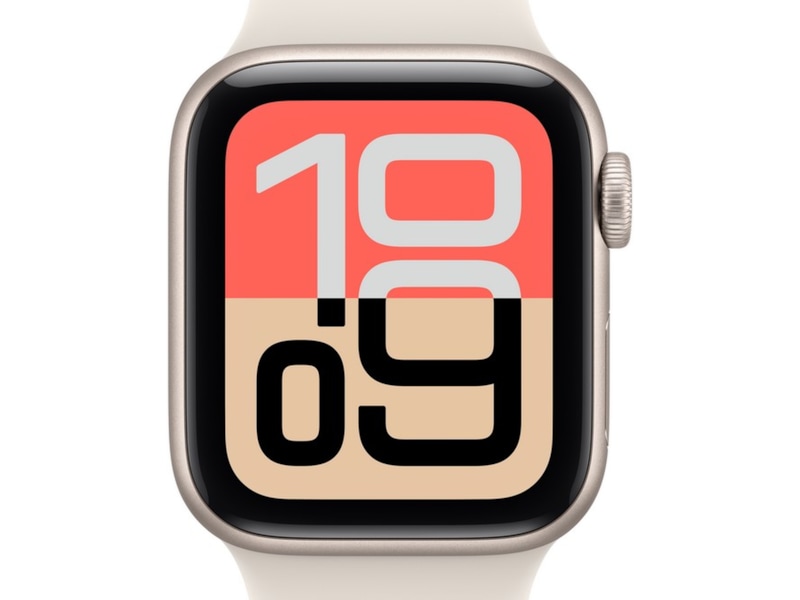 Apple Watch SE 3 GPS 40mm Starlight aluminiumkasse med Starlight sportbånd - S/M Smartklokker