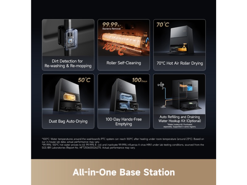 Dreame Aqua10 Ultra Roller Robotstøvsuger (sort) Robotstøvsugere