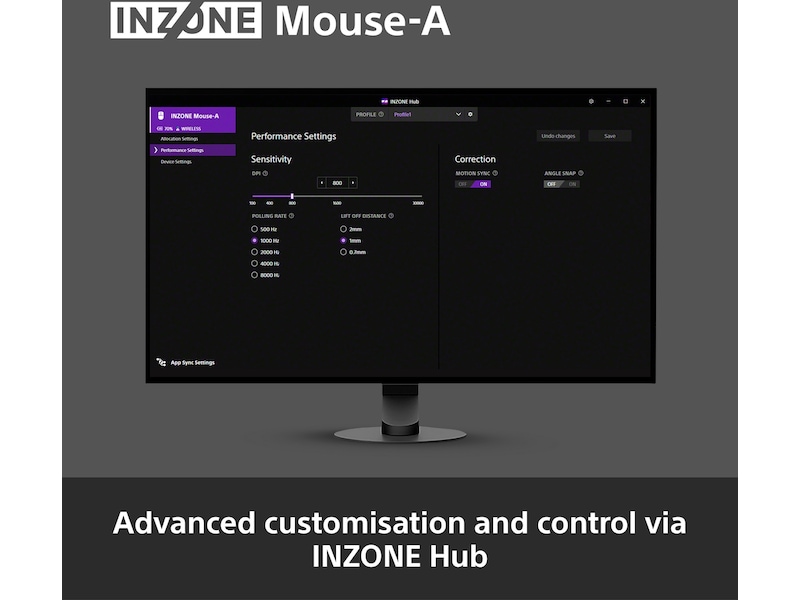 Sony INZONE Mouse-A Trådløs Gamingmus Gamingmus