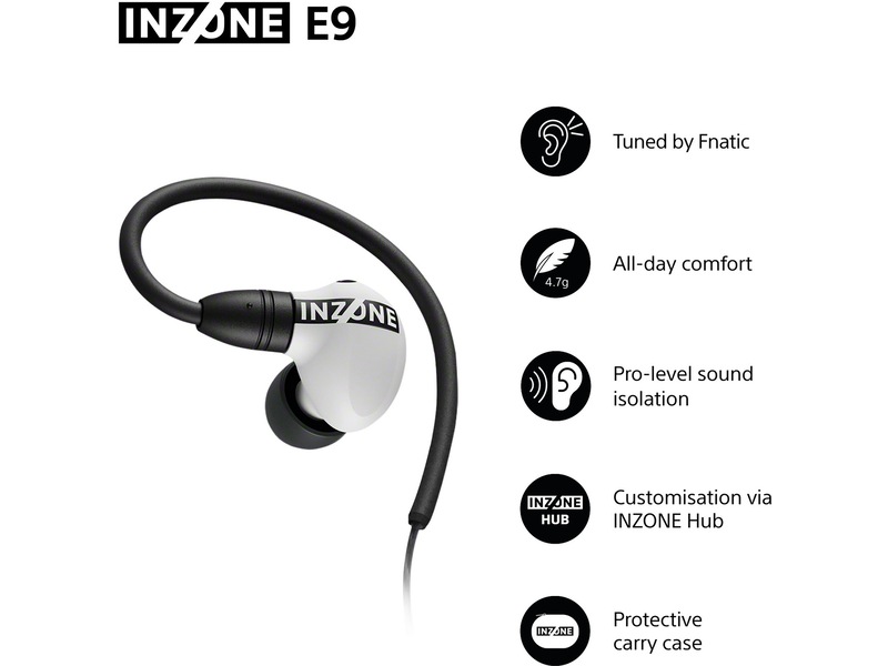 Sony INZONE E9 In-Ear Gaming Ørepropper (hvit) Ørepropper
