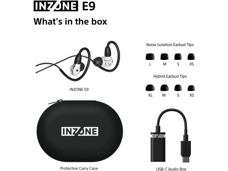 Sony INZONE E9 In-Ear Gaming Ørepropper (hvit) Ørepropper