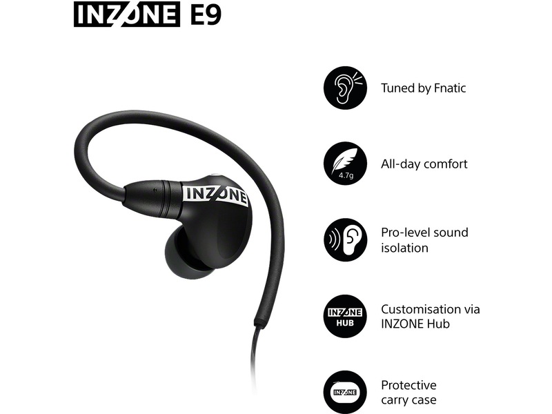 Sony INZONE E9 In-Ear Gaming Ørepropper (svart) Ørepropper