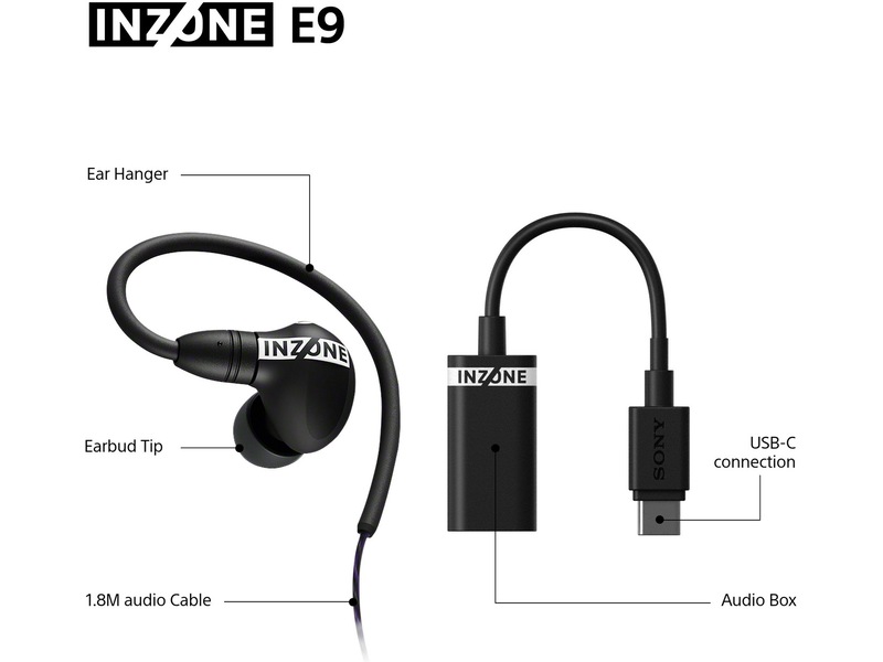 Sony INZONE E9 In-Ear Gaming Ørepropper (svart) Ørepropper