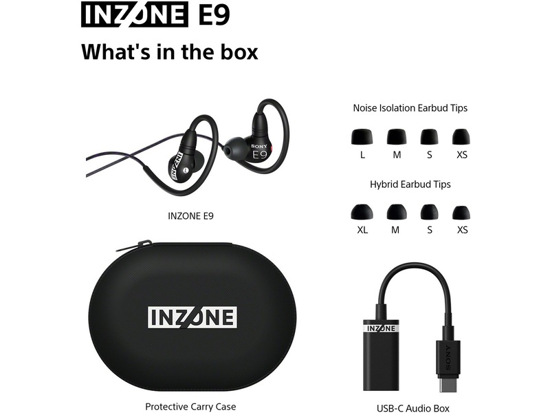 Sony INZONE E9 In-Ear Gaming Ørepropper (svart) Ørepropper