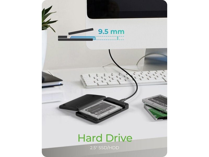 Icy Box 2,5" SATA HDD/SSD kabinett Eksterne kabinetter