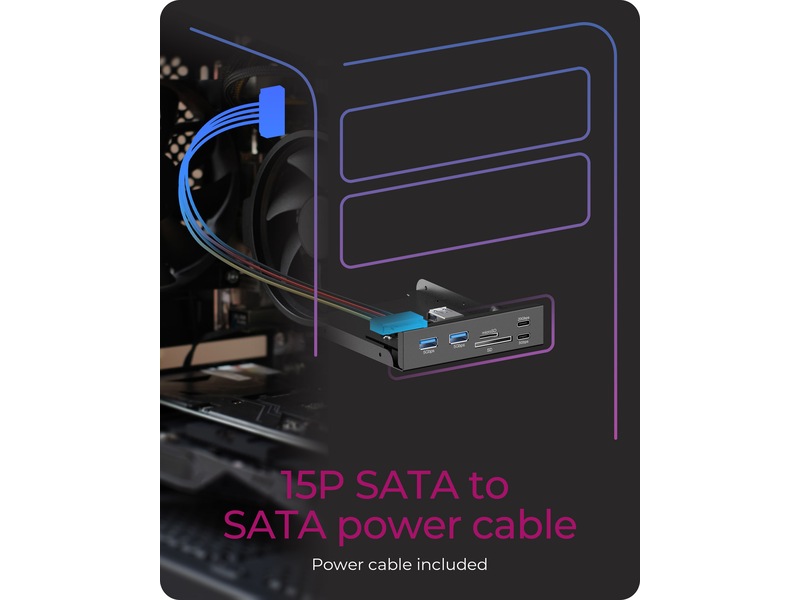 ICY BOX IB-HUB1419-i3 Frontpanel 3,5" USB/FireWire