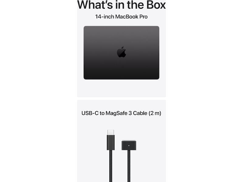 MacBook Pro 14 M5 (2025) 1TB (stellarsvart) PC - Bærbar / laptop