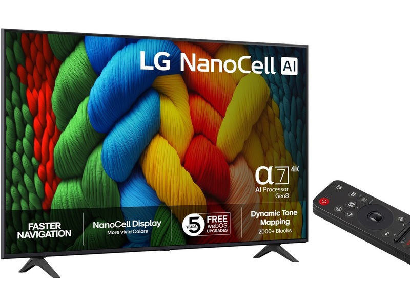 LG 65" NANO80 AI 4K NanoCell Smart TV (2025) 60 - 69 tommer TV
