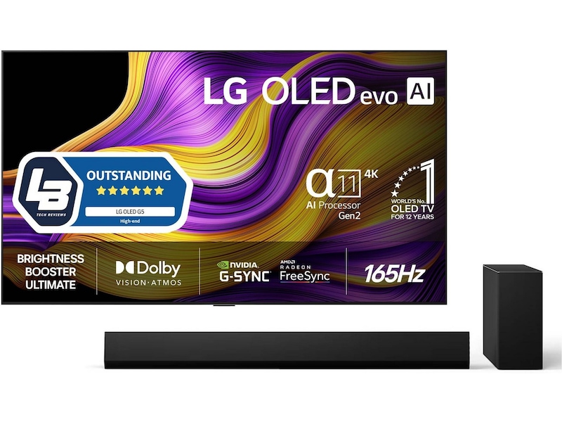 LG 55" G5 AI 4K OLED Smart-TV (2025) 50 - 59 tommer TV