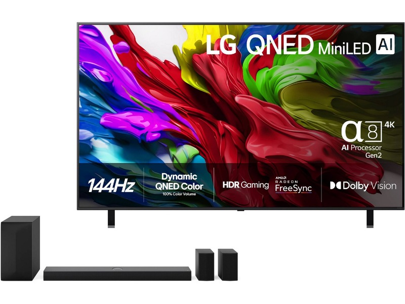 LG 65'' QNED85 evo AI MiniLED 4k Smart-TV (2025) 60 - 69 tommer TV