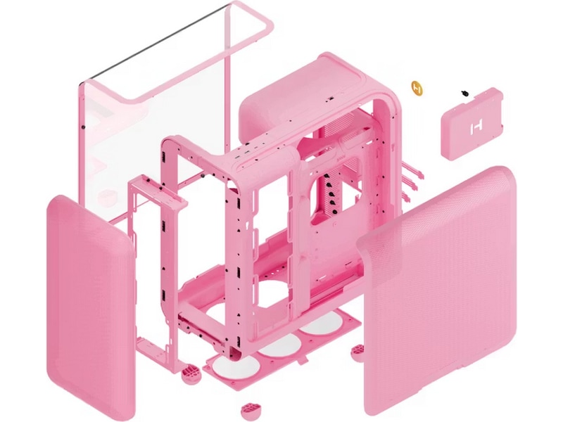 HYTE X50 Midi-Tower (rosa) Midi tower