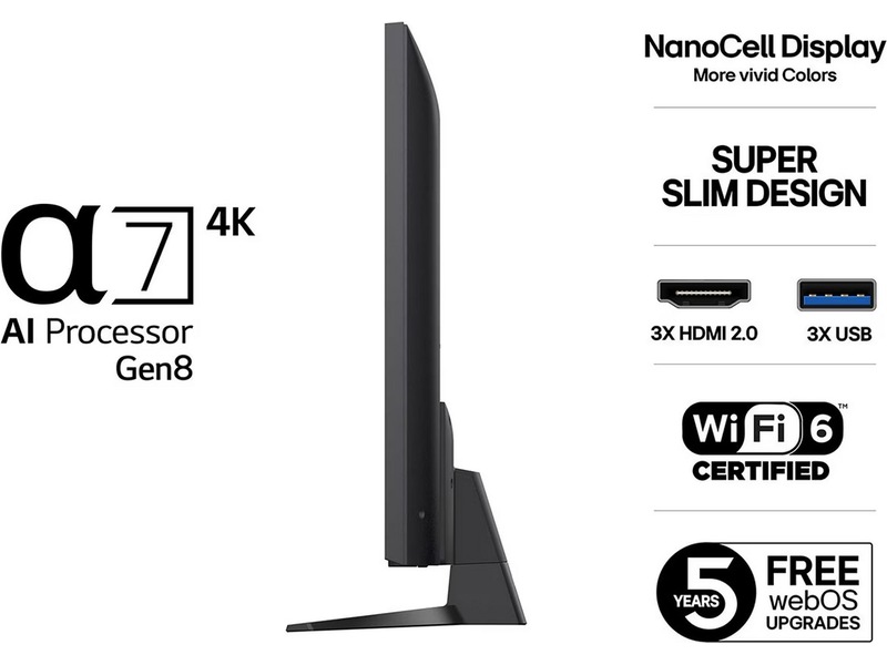 LG 86'' NANO81 NanoCell AI 4K Smart TV (2025) Over 80 tommer TV