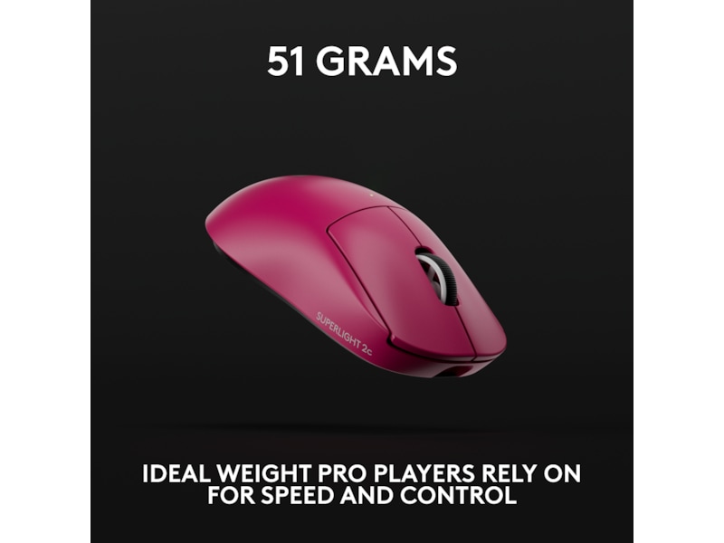 Logitech Pro X Superlight 2c trådløs gamingmus (rosa) -B-Grade Demo mus