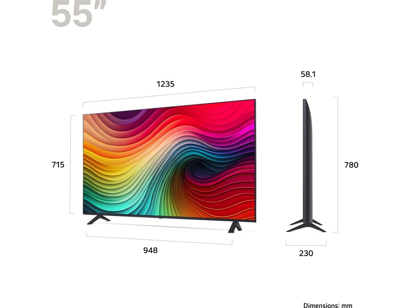 LG 55'' NANO 81 4K TV (2024) 55NANO81T6A -B-Grade Demo TV/projektor