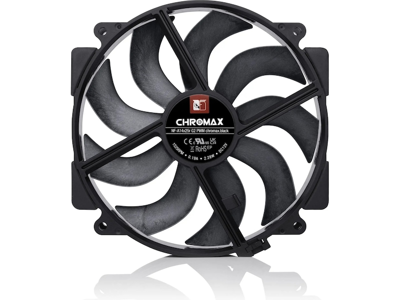 Noctua NF-A14x25r G2 PWM chromax.black Vifte Vifter