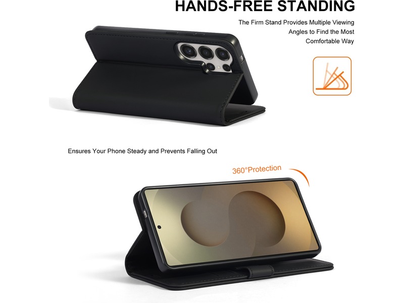 iiglo Galaxy S26 Ultra Lommebokdeksel (sort) Deksel til mobiltelefon