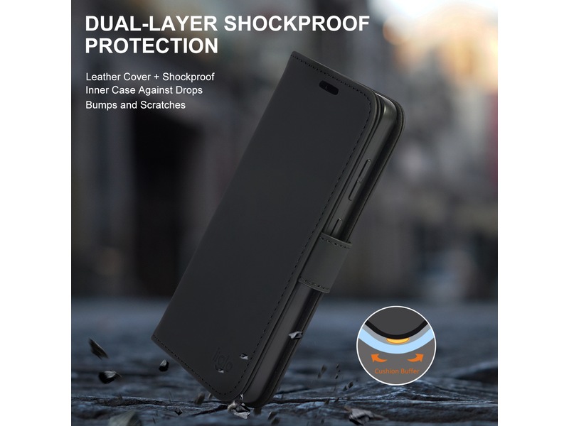 iiglo Galaxy S26 Lommebokdeksel (sort) Deksel til mobiltelefon