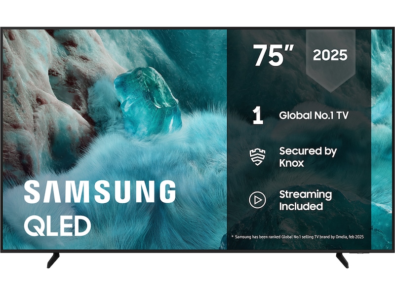 Samsung 75" Q7FA QLED 4K Smart-TV (2025) + lydplanke 50 - 59 tommer TV