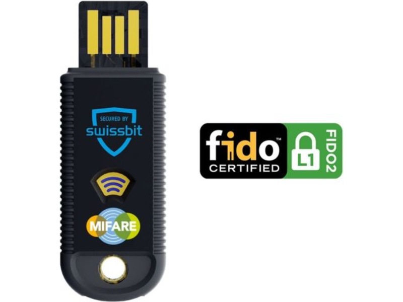 Swissbit iShield Key USB-A sikkerhetsnøkkel med FIDO2 og MIFARE Antivirus / Sikkerhet