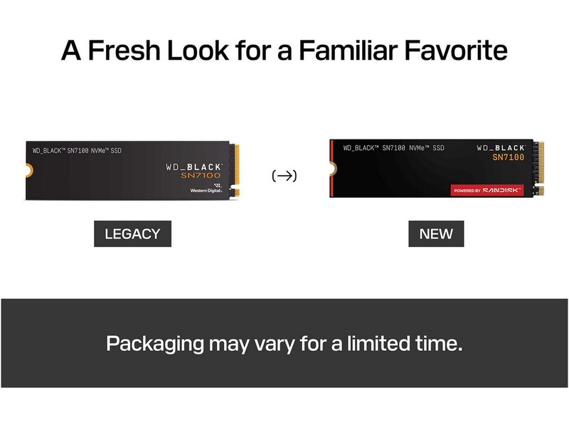 Sandisk WD Black SN7100 NVMe SSD 1TB SSD M.2