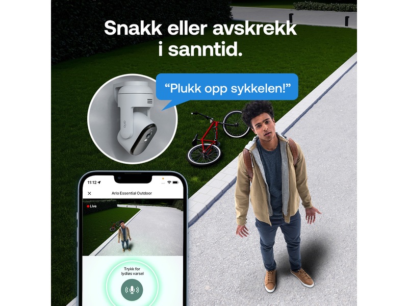 Arlo Essential 3 HD PTZ utendørs overvåkningskamera 2-pack Overvåkningskameraer