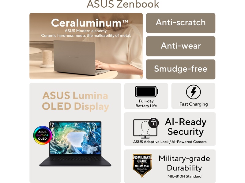 ASUS Zenbook S14 UX5406AA 14" 3K OLED Touch PC - Bærbar / laptop