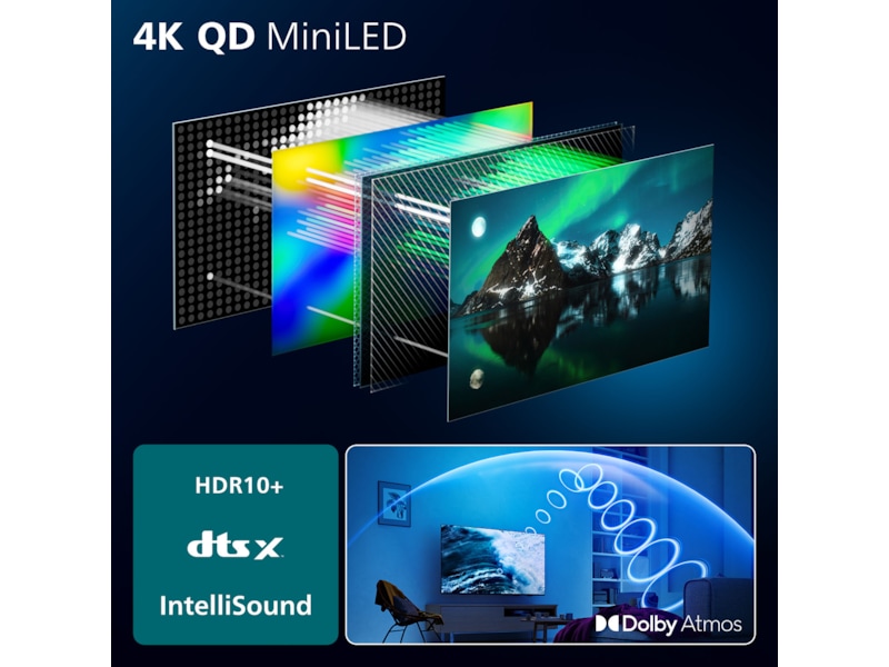 Philips 65" MLED810/12 QD Smart MiniLed TV (2025) -B-Grade Demo TV/projektor