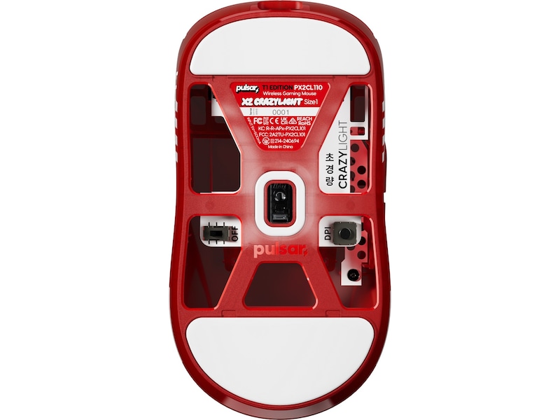 Pulsar X2 CRAZYLIGHT Mini trådløs gamingmus T1 Edition (rød) Gaming Mus