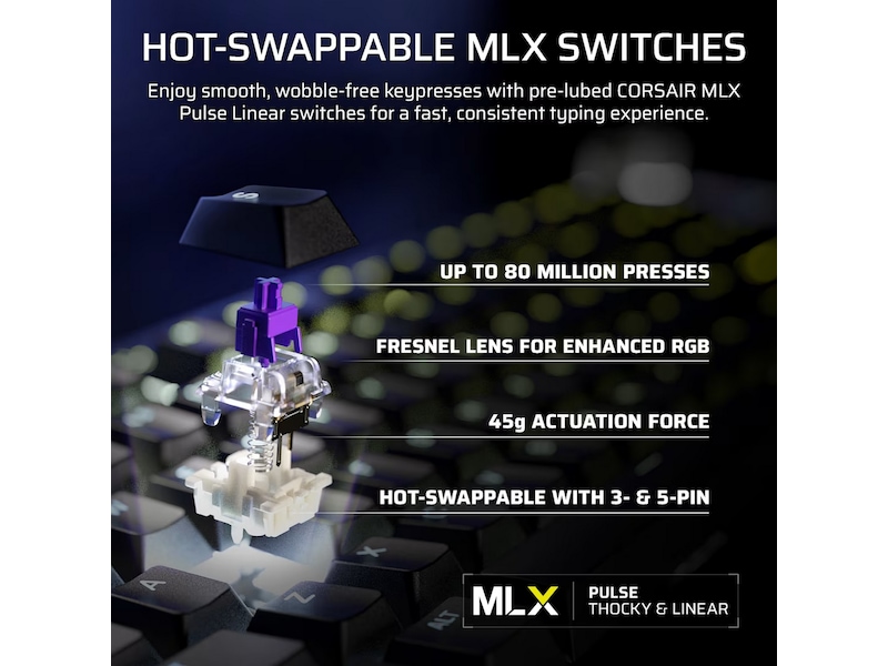 Corsair Galleon 100 SD RGB Stream Deck-integrert Gamingtastatur Gamingtastatur