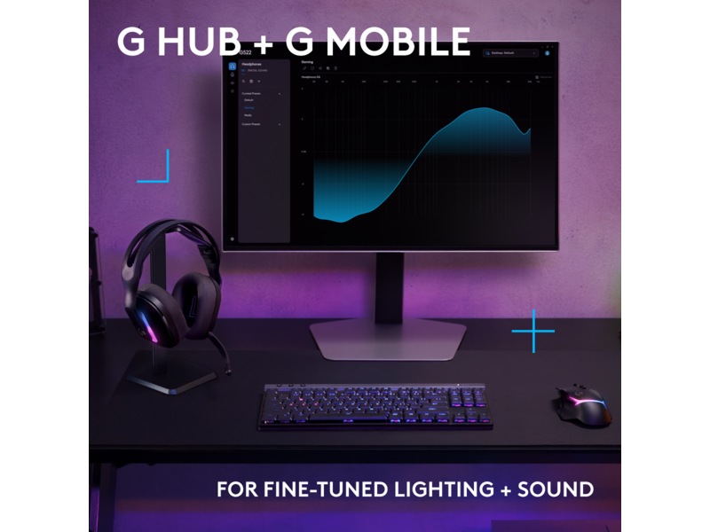 Logitech G522 Lightspeed trådløst gaming-headset (svart) -B-Grade Demo headset