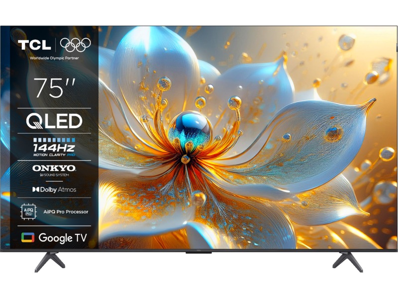 TCL 75" T8C 4K QLED Google TV (2025) + soundbar 70 - 79 tommer TV