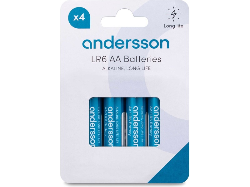 Andersson AA batteri, 2x4-pk Batterier til generell bruk