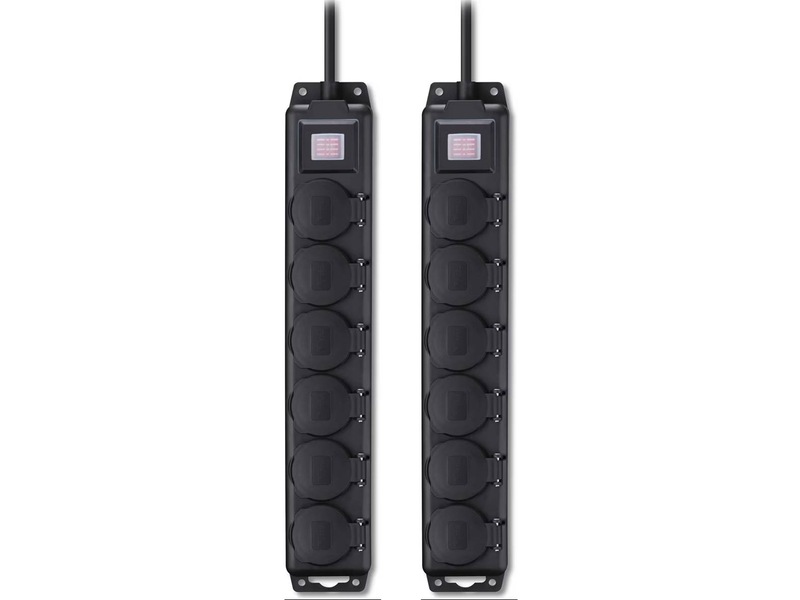 Andersson 6-veis strømforgrener 2-pack Skjøtekabel & forgrener