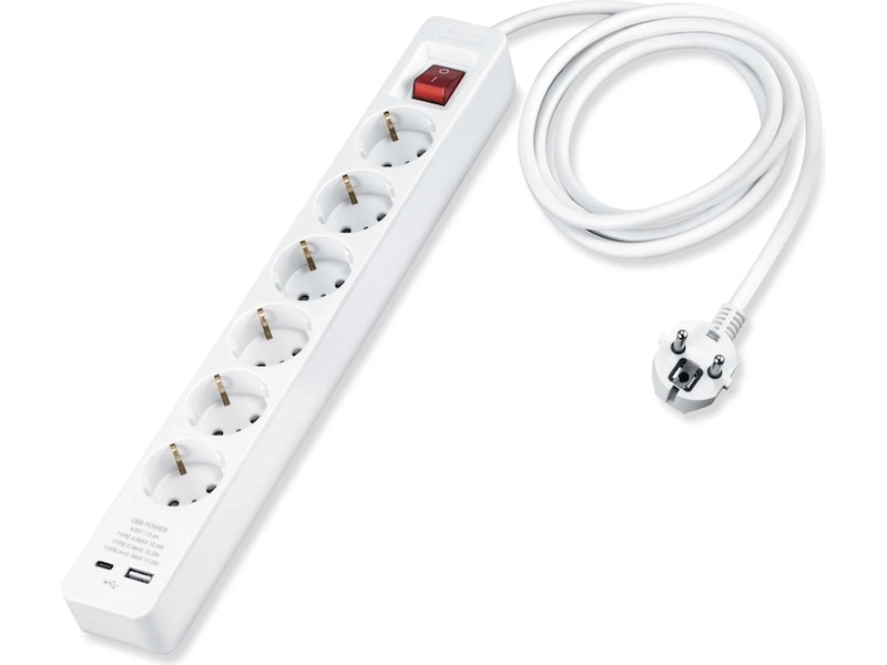 Andersson PWS-C2000 6-veis strømforgrener 3m 2-pack Skjøtekabel & forgrener