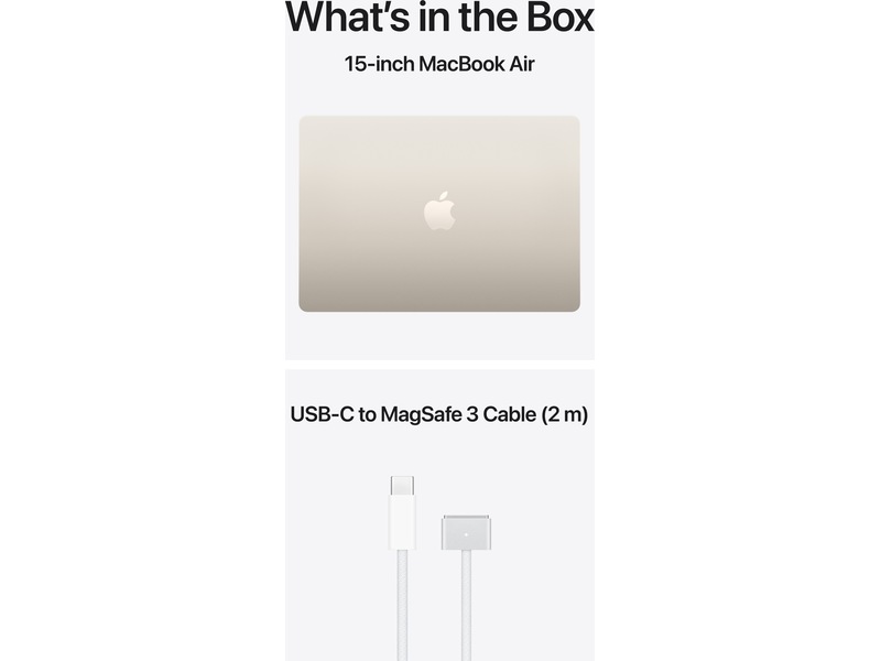 MacBook Air 15" M5 (2026) 1TB (stjerneskinn) PC - Bærbar / laptop