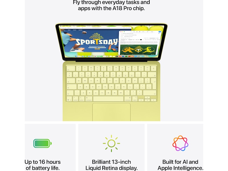 MacBook Neo 13" A18 Pro (2026) 256GB (sitrus) PC - Bærbar / laptop