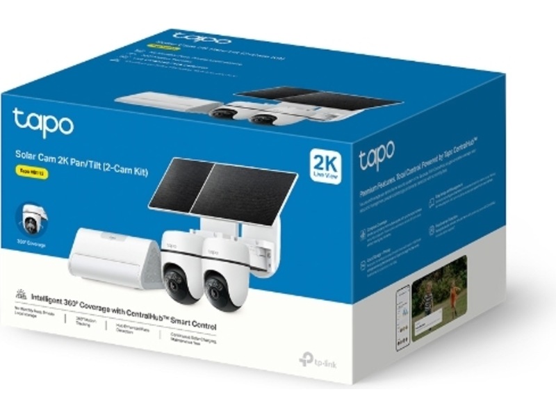 TP-Link Tapo HB112 Solar Cam 2K Pan/Tilt (2-kamerasett) Overvåkningskameraer