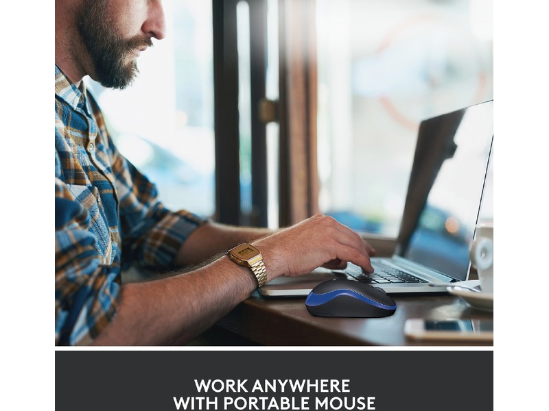 Logitech M185 Trådløs Mus Blå Mus