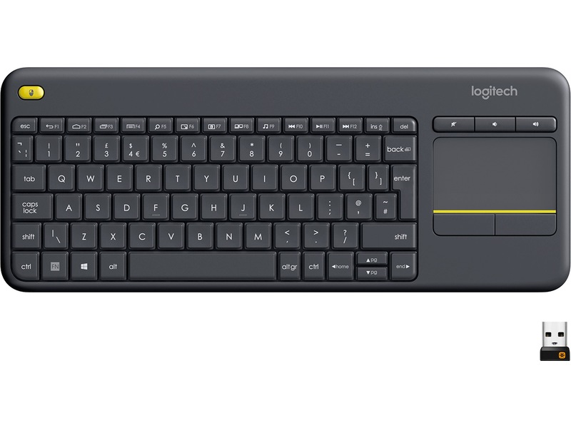 Logitech K400 Plus Trådløs Tastatur Grå Tastatur