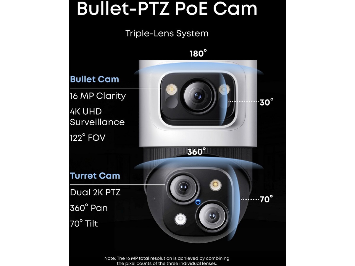 Eufy NVR Security System S4 overvåkningskamera (4 kameraer) Overvåkningskameraer