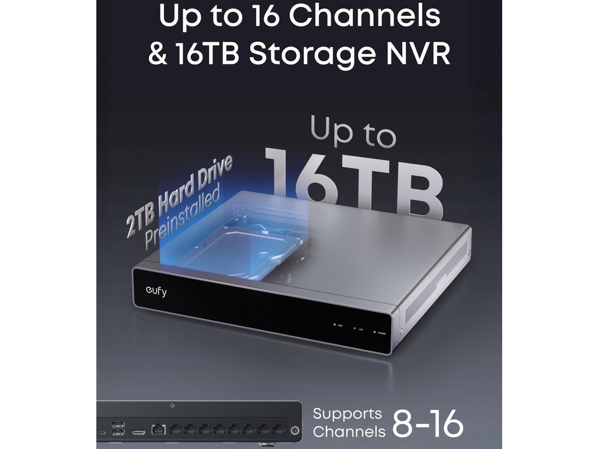Eufy NVR Security System S4 overvåkningskamera (4 kameraer) Overvåkningskameraer