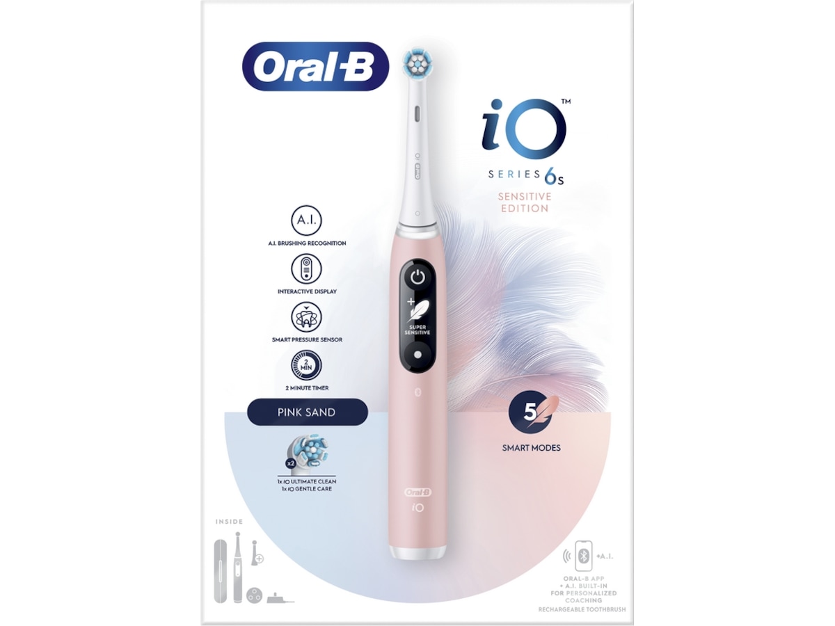 Oral-B iO 6S Elektrisk Tannbørste (rosa) Elektriske tannbørster