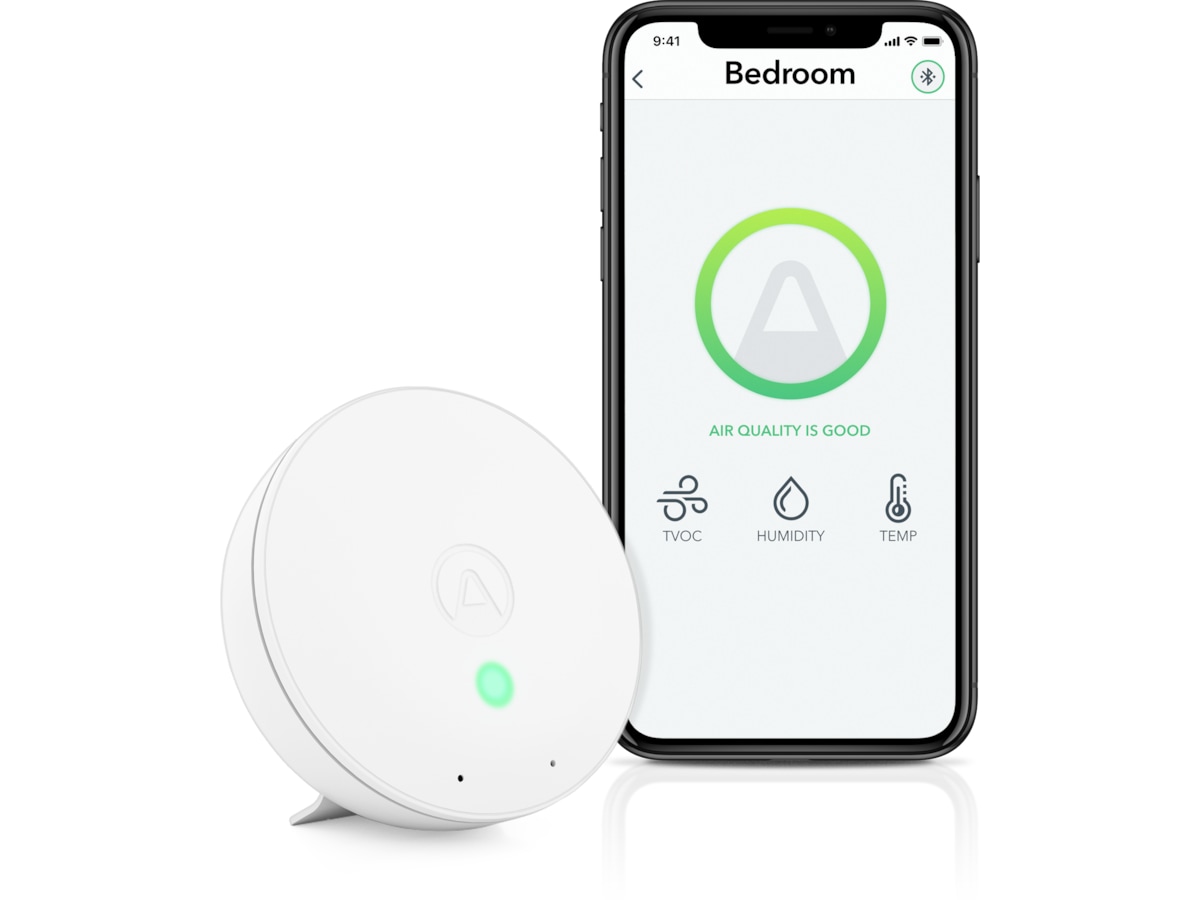 Airthings Wave Mini luftkvalitetsmåler (hvit) Luftkvalitetsmålere