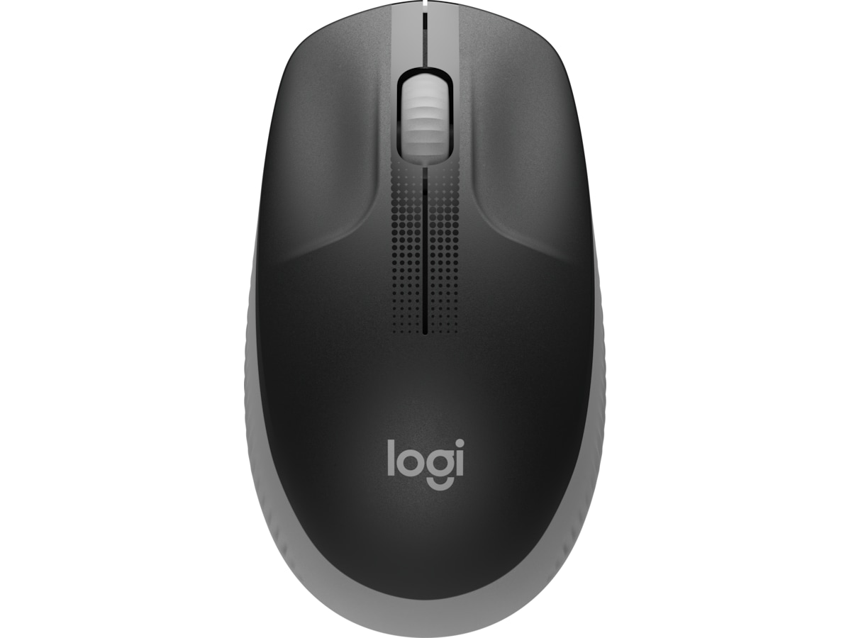 Logitech M190 Trådløs mus i full størrelse mellomgrå Mus