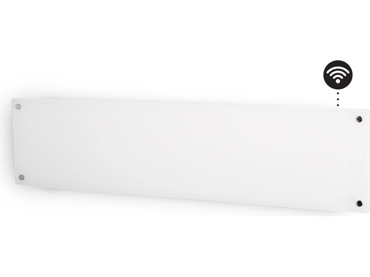 Mill Glass WiFi Gen 3 panelovn 850W (hvit) Panelovner